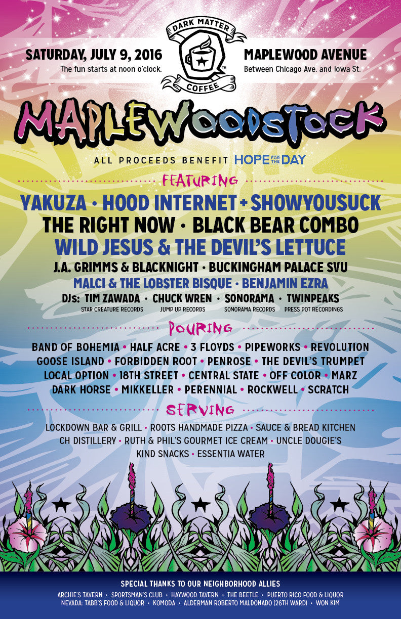 Maplewoodstock 2016, Our 9th ANNIVERSARY PARTY!!